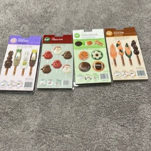 Wilton Lollipop/Pretzel/Candy molds -pumpkin, Santa, Easter basket, balls